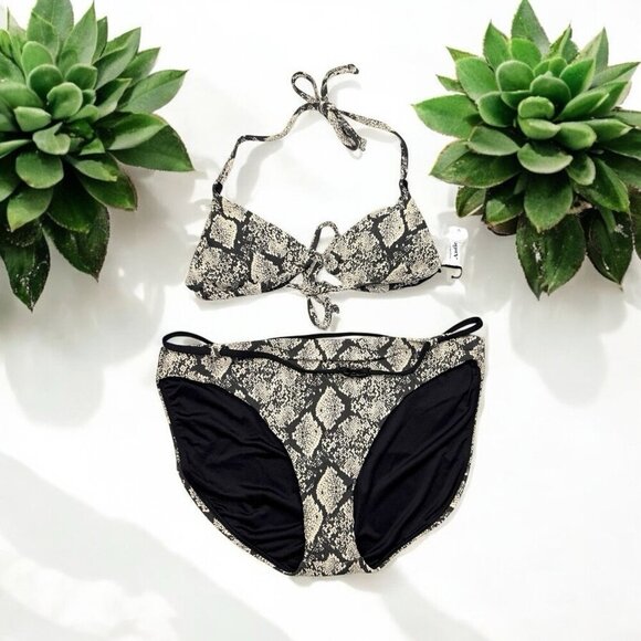 Andie Bikini Set Snake String Bikini Top Sz M & Riviera Bikini Bottom Size L - Picture 4 of 11